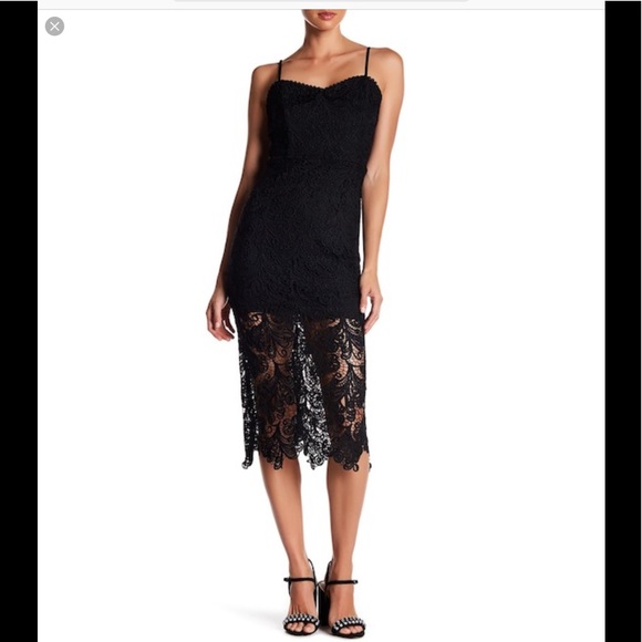 nsr lace midi dress